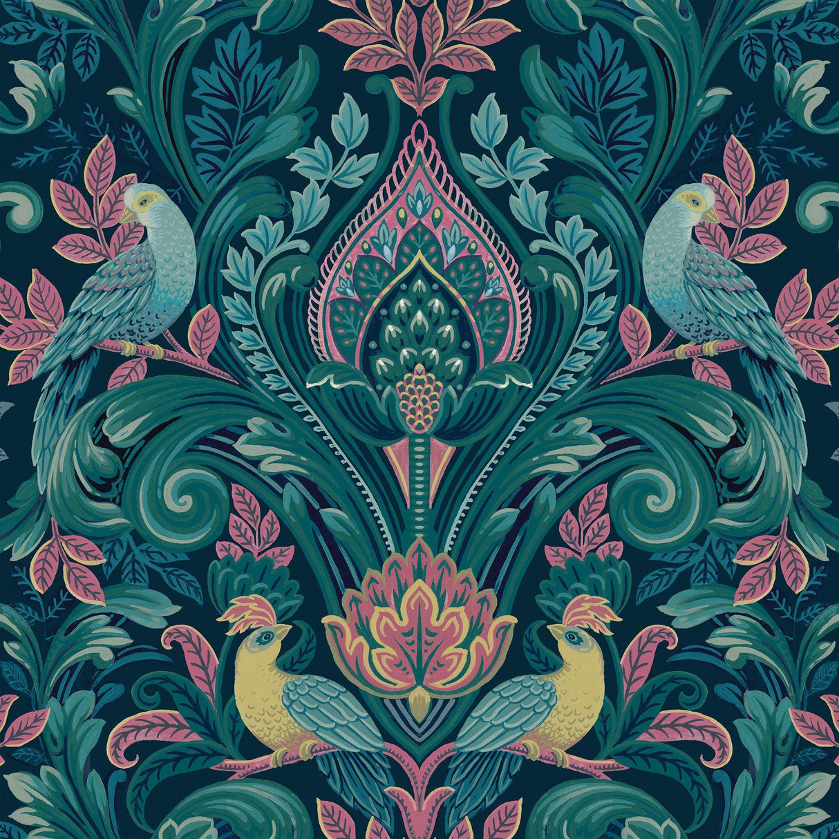 Galerie ARA67801 Arcadia Medallion All-over Print Blue Wallpaper ARA67801 Blue Wallpaper