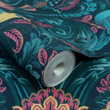 Galerie ARA67801 Arcadia Medallion All-over Print Blue Wallpaper ARA67801 Blue Wallpaper