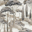Galerie ARA69201 Arcadia Branched Leaves Motive Black Wallpaper ARA69201 Black Wallpaper
