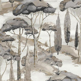 Galerie ARA69201 Arcadia Branched Leaves Motive Black Wallpaper ARA69201 Black Wallpaper