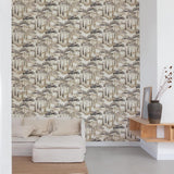 Galerie ARA69201 Arcadia Branched Leaves Motive Black Wallpaper ARA69201 Black Wallpaper