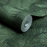 Galerie ARA70203 Arcadia Branched Leaves All-over Green Wallpaper ARA70203 Green Wallpaper