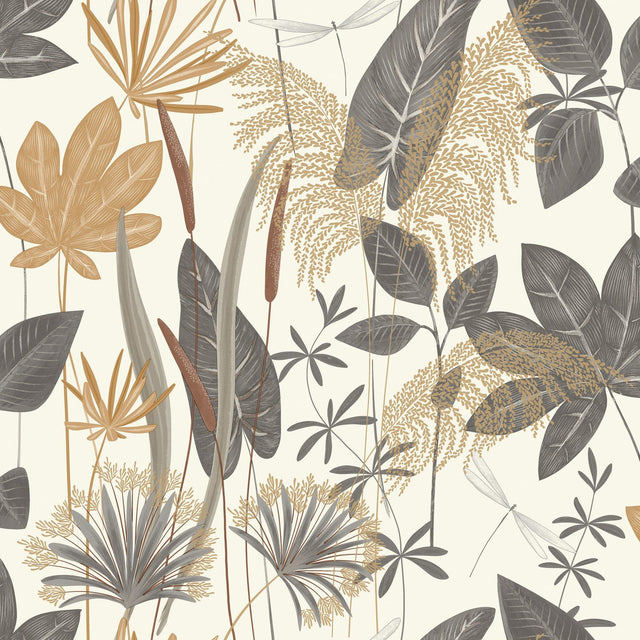 Galerie ARA70701 Arcadia Branched Leaves All-over Beige Wallpaper ARA70701 Beige Wallpaper