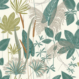 Galerie ARA70702 Arcadia Branched Leaves All-over Green Wallpaper ARA70702 Green Wallpaper