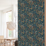 Galerie ARA70903 Arcadia Classical Floral All-over Blue Wallpaper ARA70903 Blue Wallpaper