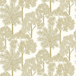 Galerie ARA71301 Arcadia Branched Leaves All-over Gold Wallpaper ARA71301 Gold Wallpaper