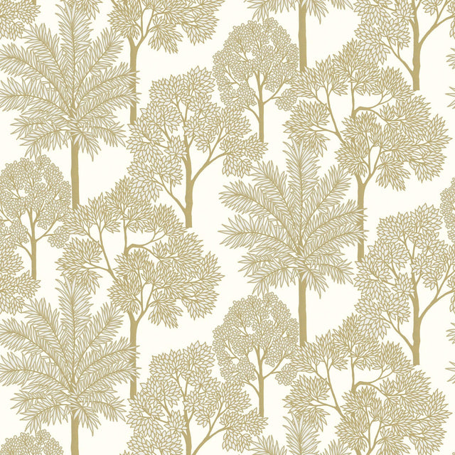 Galerie ARA71301 Arcadia Branched Leaves All-over Gold Wallpaper ARA71301 Gold Wallpaper