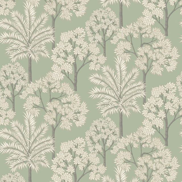 Galerie ARA71308 Arcadia Branched Leaves All-over Green Wallpaper ARA71308 Green Wallpaper