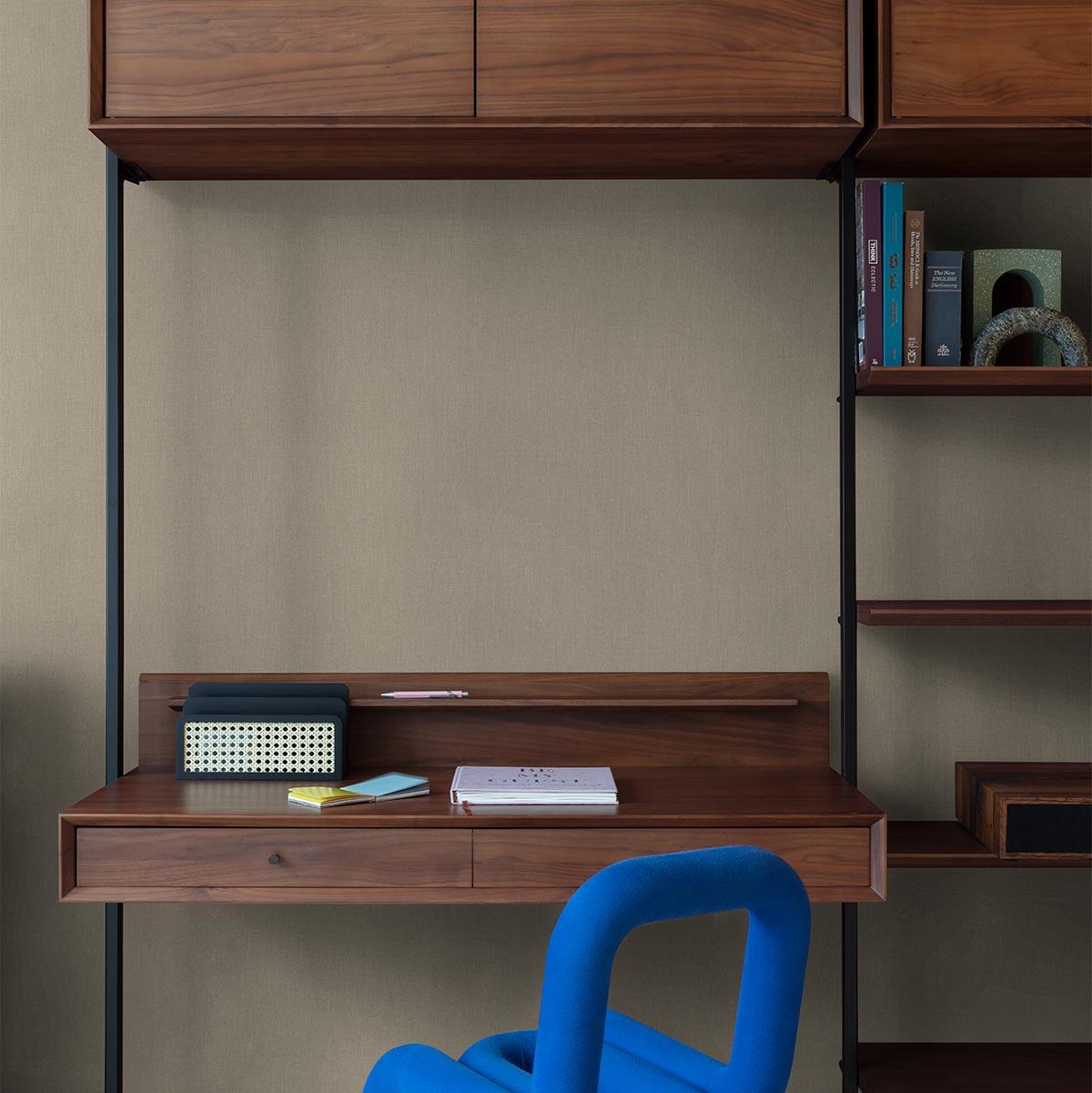 Galerie AT1007 Atmosphere Textile Plain Beige Wallpaper AT1007 Beige Wallpaper