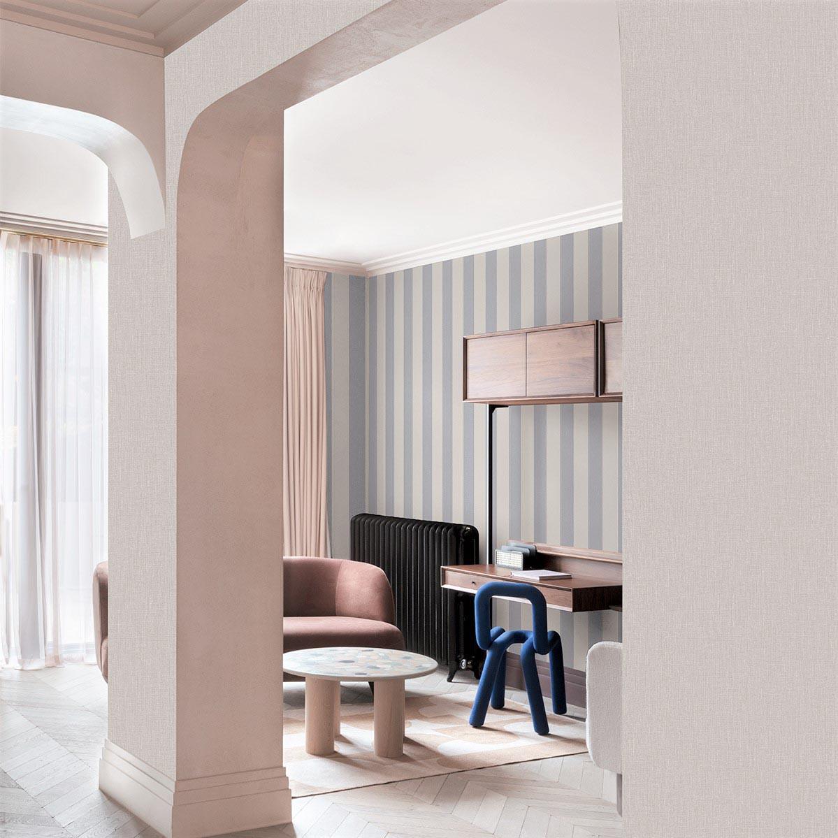 Galerie AT1012 Atmosphere Textile Plain Beige Wallpaper AT1012 Beige Wallpaper