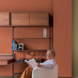 Galerie AT1021 Atmosphere Textile Plain Orange Wallpaper AT1021 Orange Wallpaper