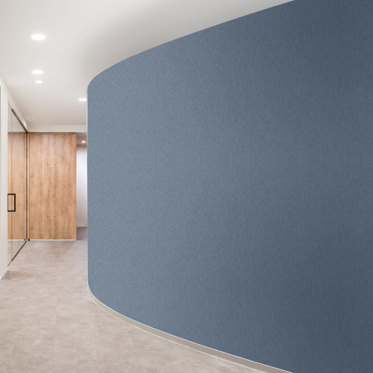 Galerie AT1024 Atmosphere Textile Plain Blue Wallpaper AT1024 Blue Wallpaper