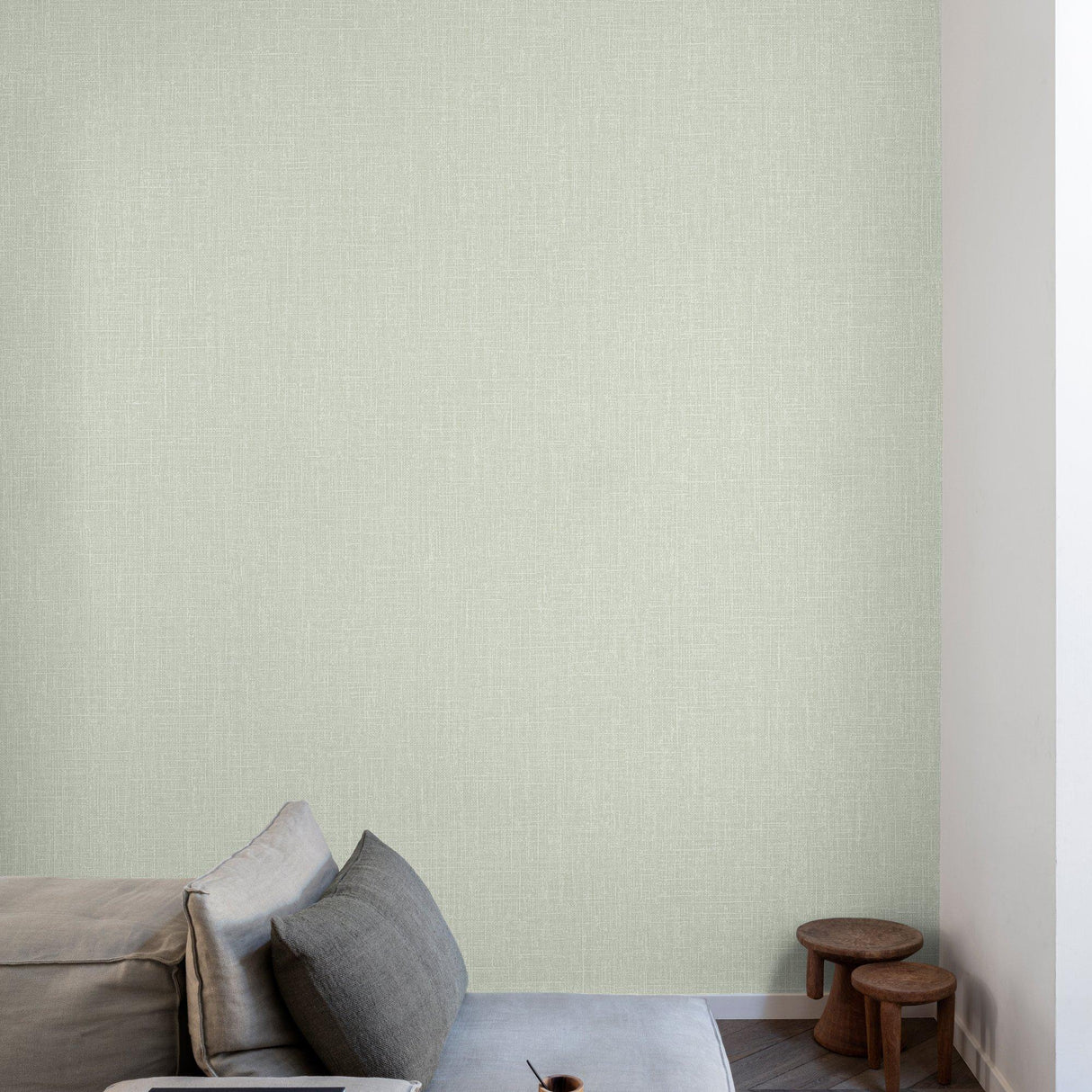 Galerie AT1032 Atmosphere Textile Plain Green Wallpaper AT1032 Green Wallpaper