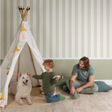 Galerie AT4032 Atmosphere Regular stripes Green Wallpaper AT4032 Green Wallpaper