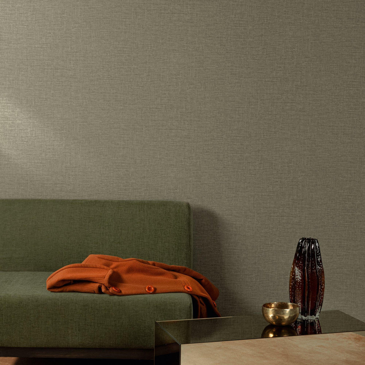 Galerie CO1019 Concept Rough Textile Brown Wallpaper CO1019 Brown Wallpaper