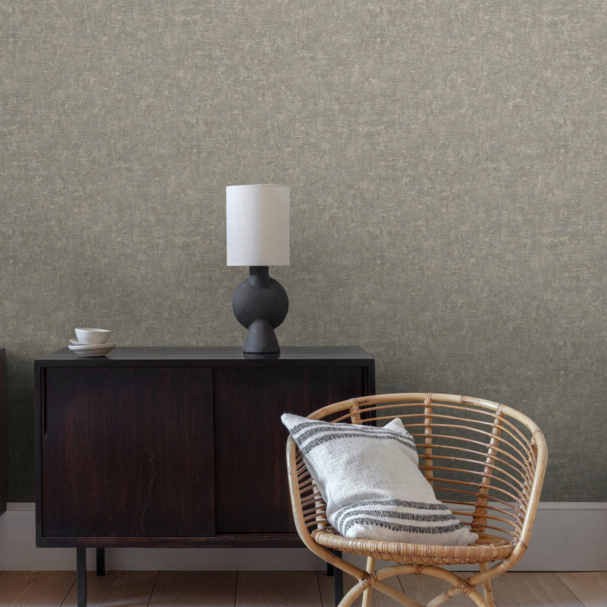Galerie CO1205 Concept Concrete Plain Black Wallpaper CO1205 Black Wallpaper