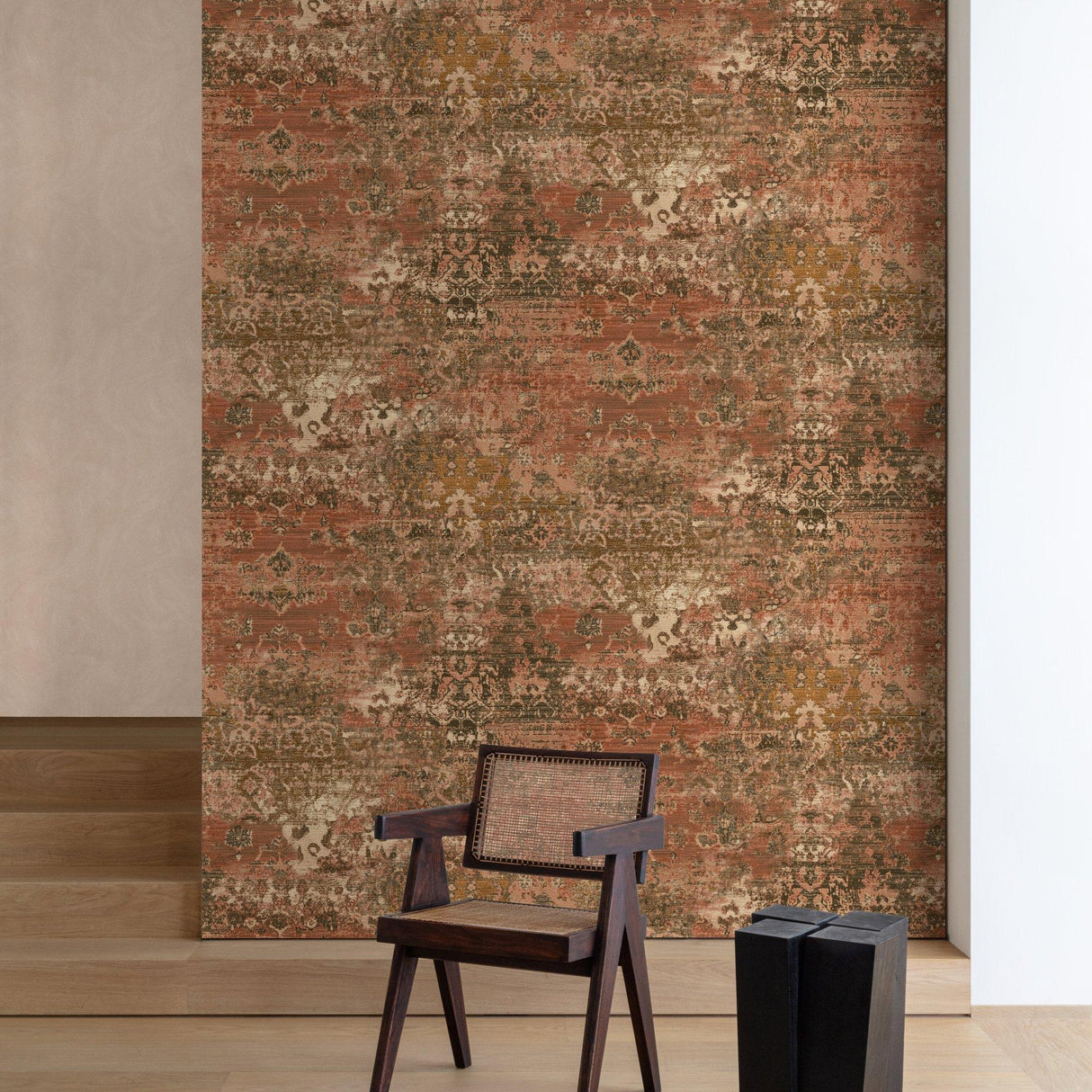 Galerie CO3103 Concept Worn Tapistry Red Wallpaper CO3103 Red Wallpaper