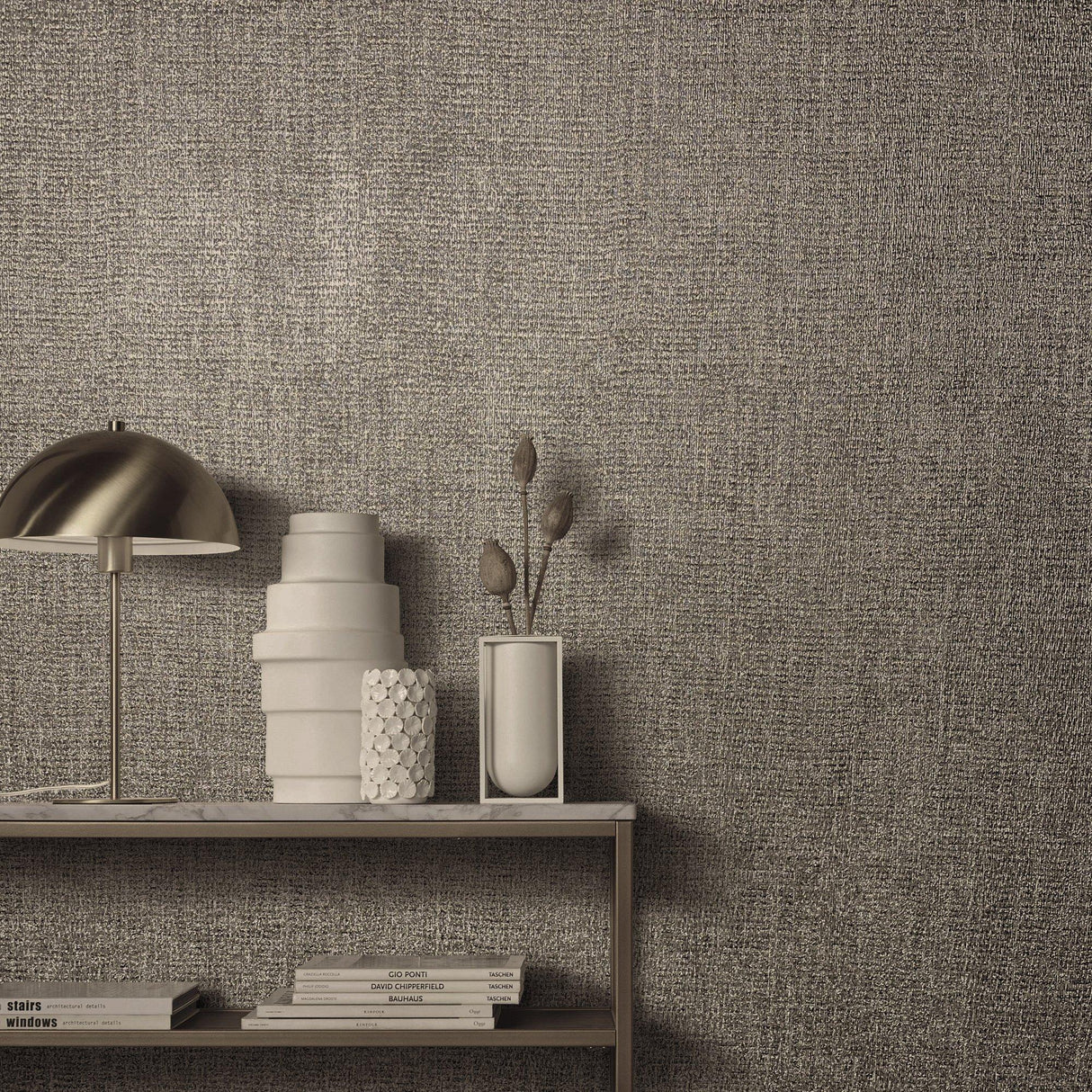 Galerie EA99118 Earth Weave Bronze Brown Wallpaper EA99118 Bronze Brown Wallpaper