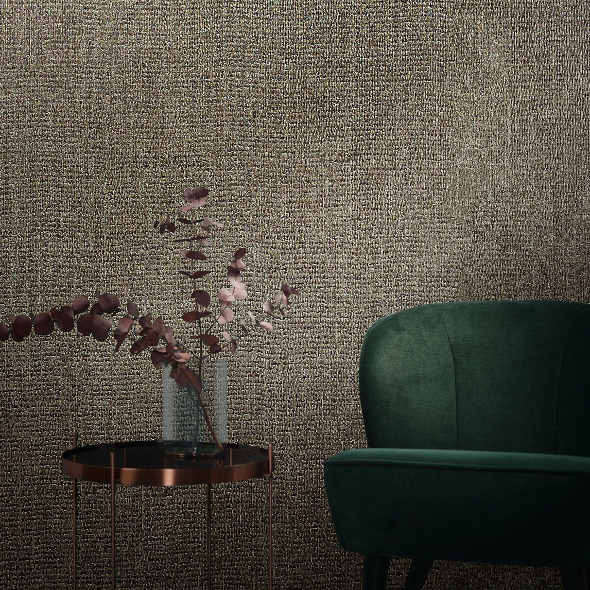 Galerie EA99119 Earth Weave Bronze Brown Wallpaper EA99119 Bronze Brown Wallpaper