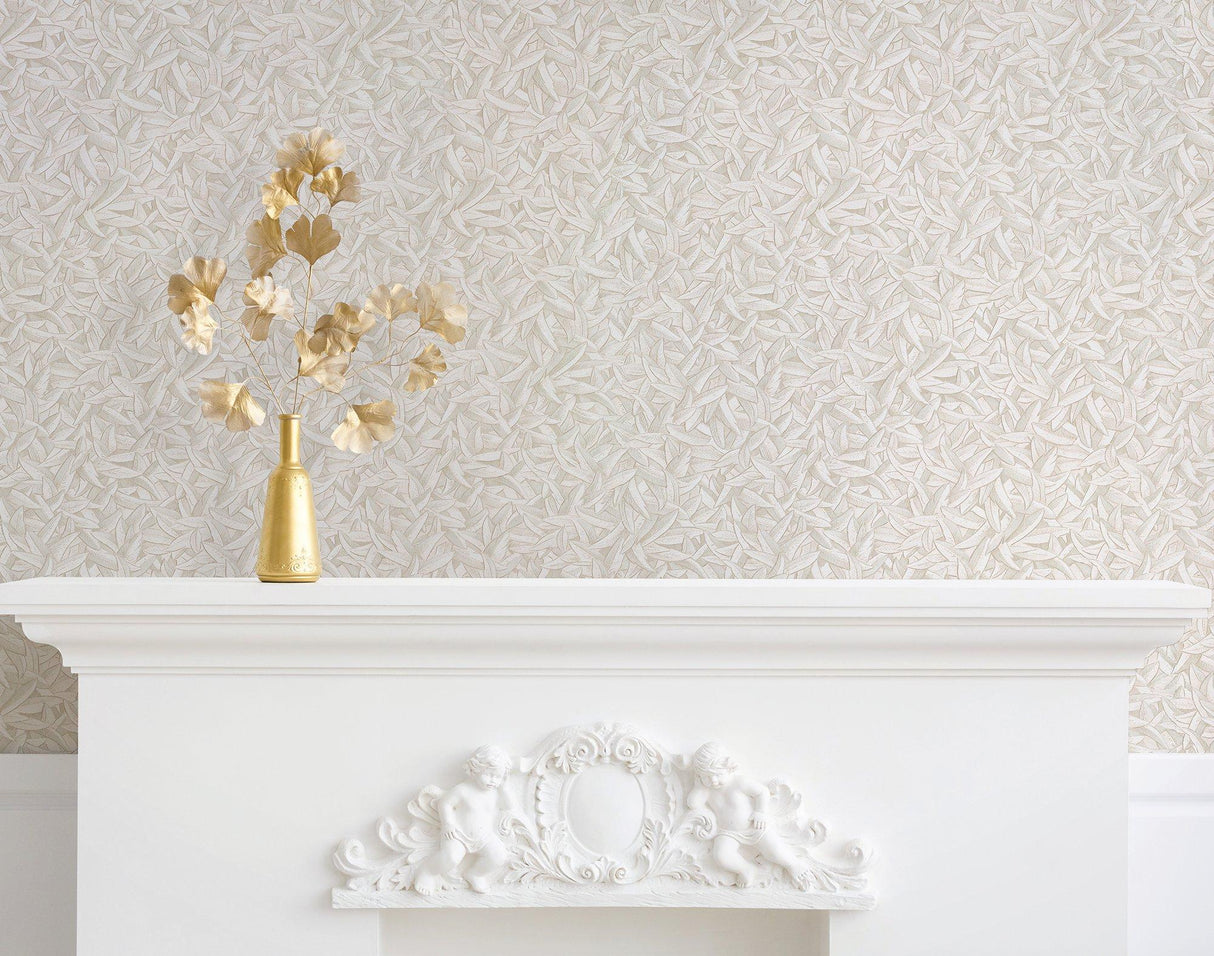 Galerie EA99135 Earth Leaves Beige Wallpaper EA99135 Beige Wallpaper