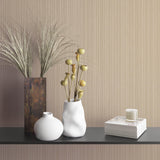 Galerie EA99157 Earth Silk Stripe Rose Gold Wallpaper EA99157 Rose Gold Wallpaper