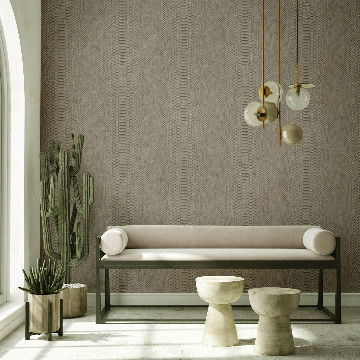 Galerie EA99179 Earth Snake Skin Bronze Brown Wallpaper EA99179 Bronze Brown Wallpaper