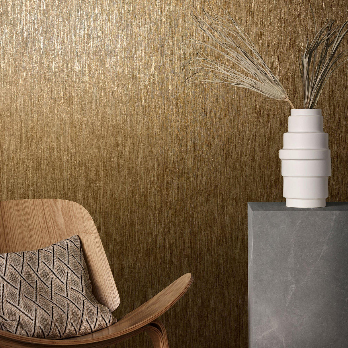 Galerie EN91932 Energy Slub Bronze Brown Wallpaper EN91932 Bronze Brown Wallpaper