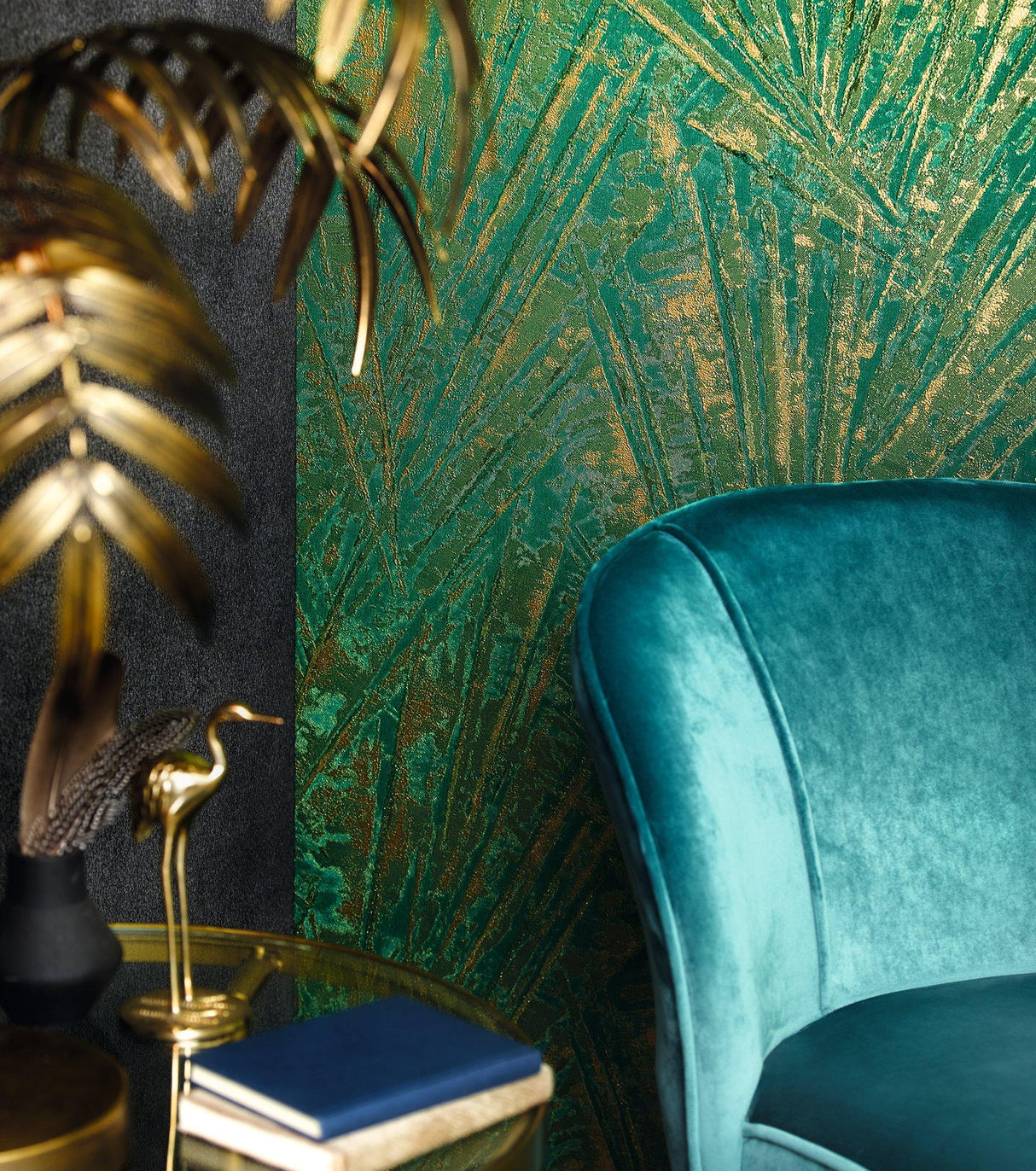 Galerie EN91936 Energy Fan Palm Green Wallpaper EN91936 Green Wallpaper