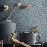 Galerie EN91948 Energy Leaves Blue Wallpaper EN91948 Blue Wallpaper