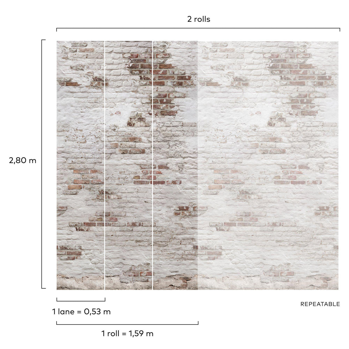 Galerie EP6101 Orom II Photographic All-over Print White Mural EP6101 White Mural