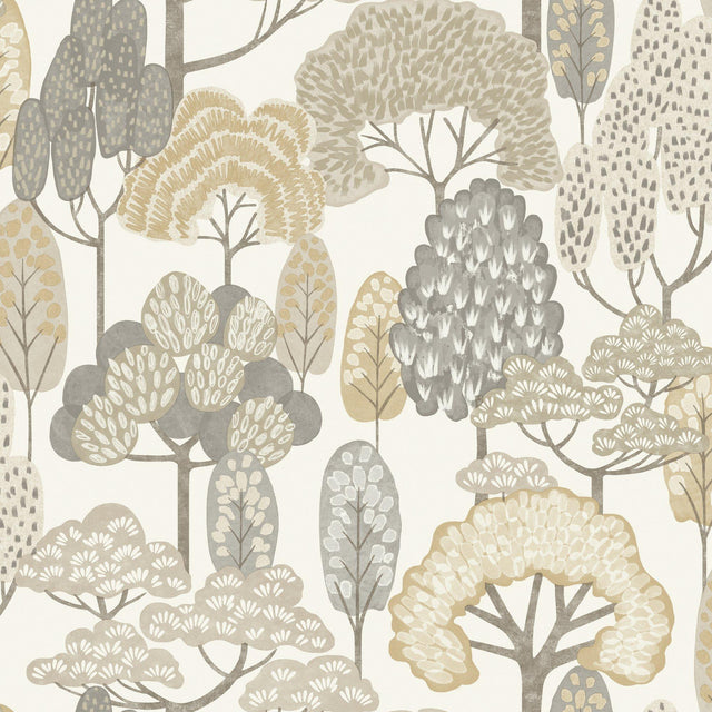 Galerie GDLD2103 Little Dreamers Trees Motive Beige Wallpaper GDLD2103 Beige Wallpaper