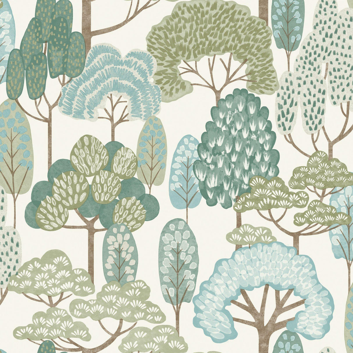 Galerie GDLD2109 Little Dreamers Trees Motive Green Wallpaper GDLD2109 Green Wallpaper