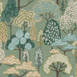 Galerie GDLD2113 Little Dreamers Trees Motive Green Wallpaper GDLD2113 Green Wallpaper