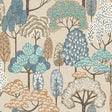 Galerie GDLD2115 Little Dreamers Trees Motive Blue Wallpaper GDLD2115 Blue Wallpaper