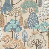 Galerie GDLD2115 Little Dreamers Trees Motive Blue Wallpaper GDLD2115 Blue Wallpaper