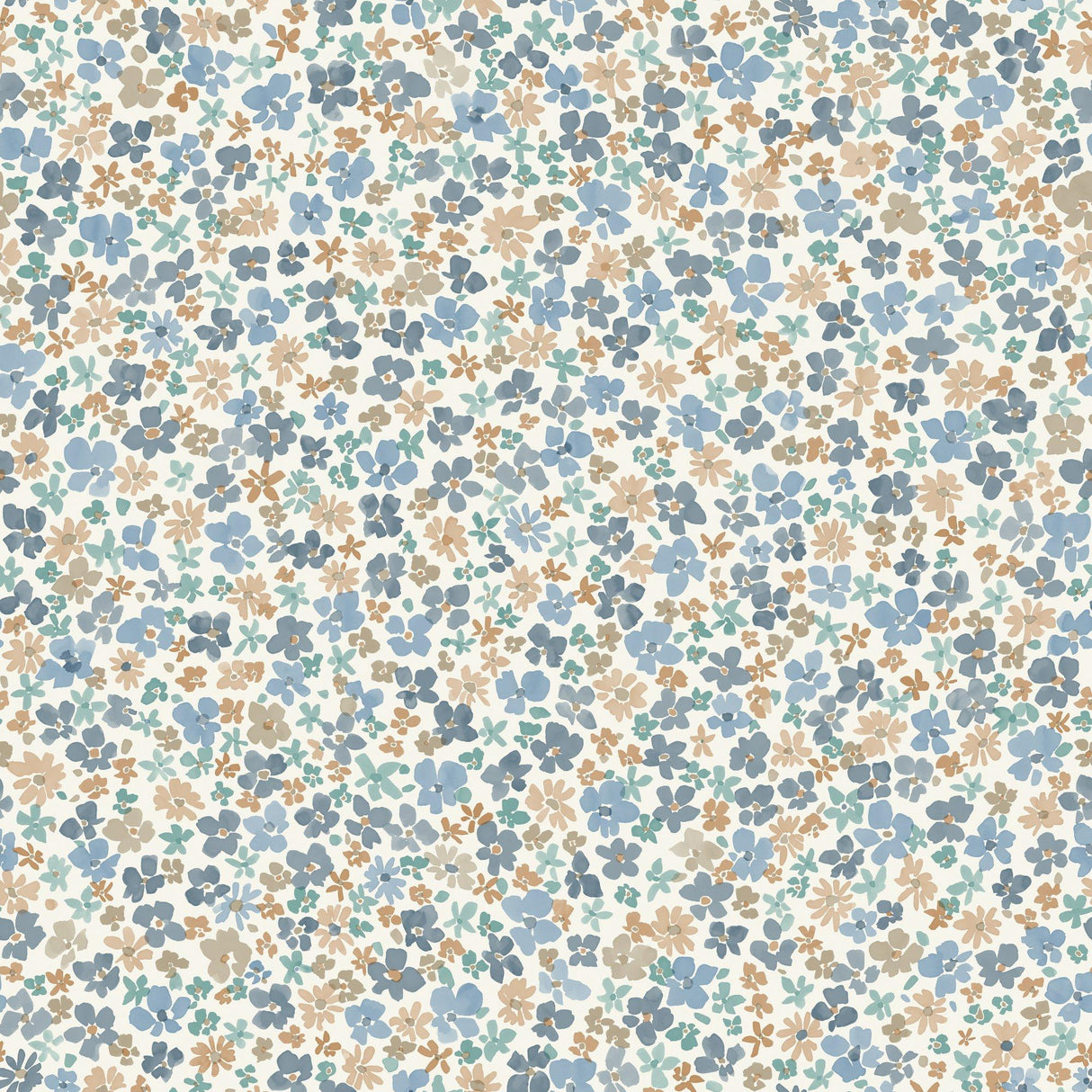 Galerie GDLD3015 Little Dreamers Classical Floral All-over Blue Wallpaper GDLD3015 Blue Wallpaper