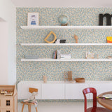 Galerie GDLD3015 Little Dreamers Classical Floral All-over Blue Wallpaper GDLD3015 Blue Wallpaper