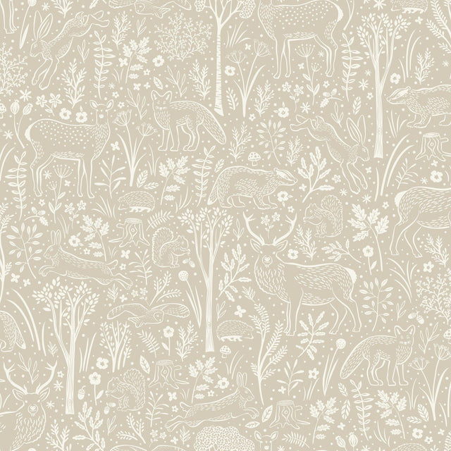 Galerie GDLD3403 Little Dreamers Trees all-over Beige Wallpaper GDLD3403 Beige Wallpaper