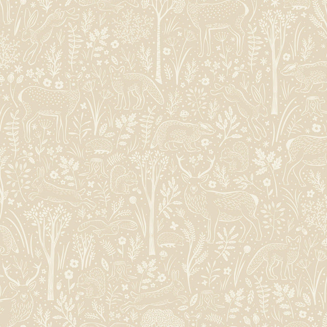 Galerie GDLD3419 Little Dreamers Trees all-over Beige Wallpaper GDLD3419 Beige Wallpaper