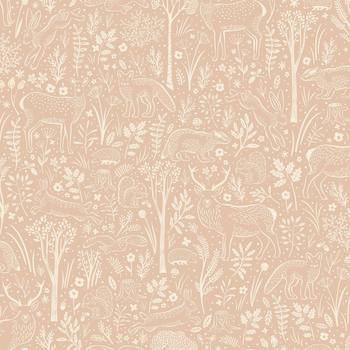 Galerie GDLD3418 Little Dreamers Trees all-over Pink Wallpaper GDLD3418 Pink Wallpaper
