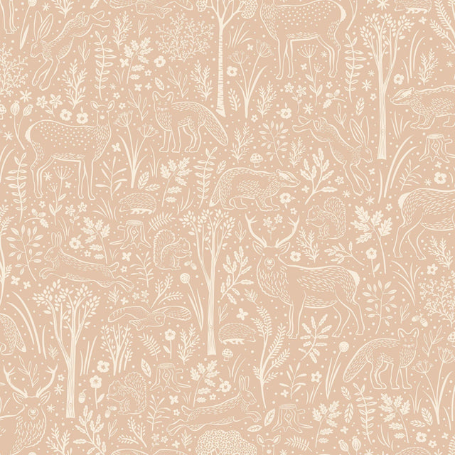 Galerie GDLD3418 Little Dreamers Trees all-over Pink Wallpaper GDLD3418 Pink Wallpaper