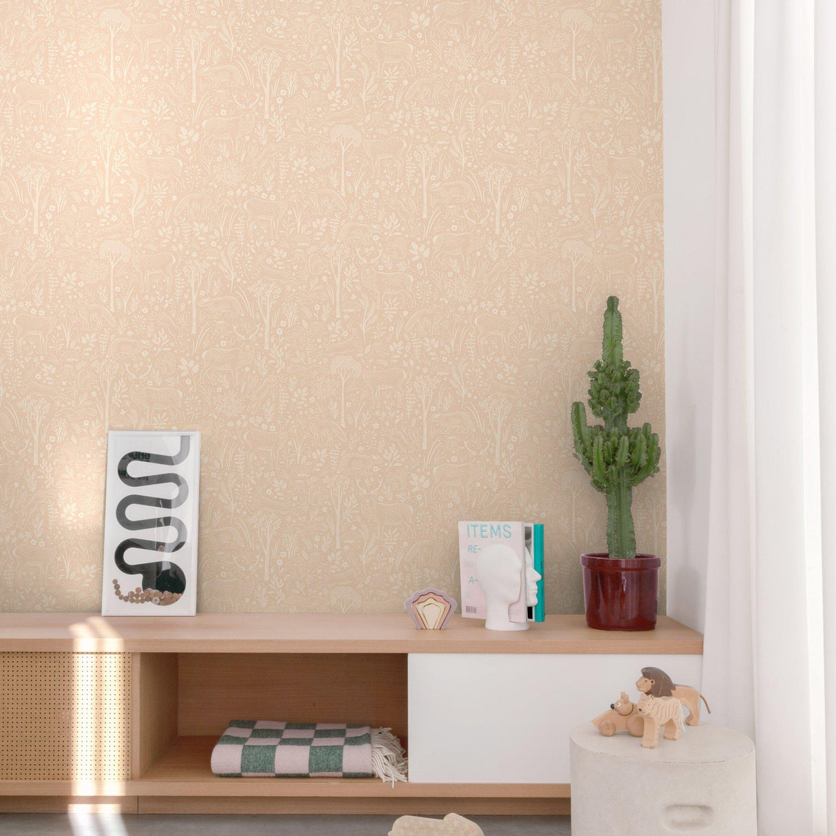 Galerie GDLD3418 Little Dreamers Trees all-over Pink Wallpaper GDLD3418 Pink Wallpaper