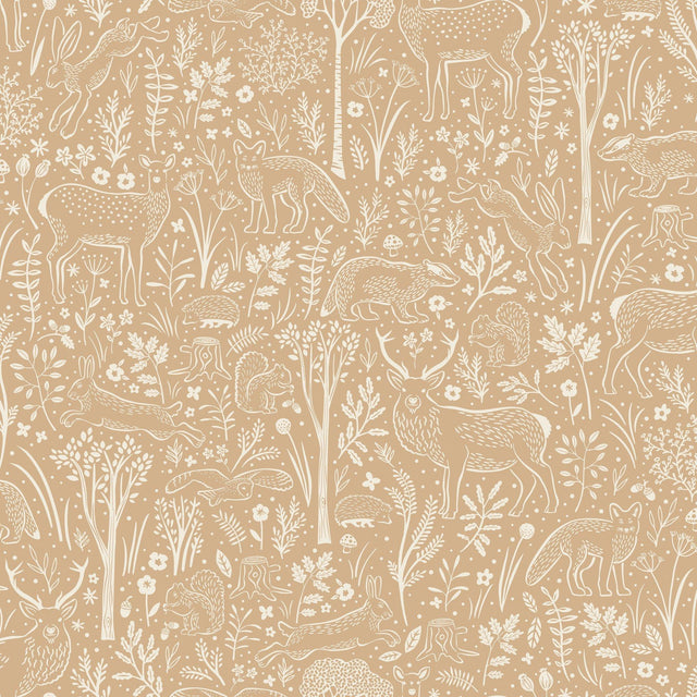 Galerie GDLD3421 Little Dreamers Trees all-over Brown Wallpaper GDLD3421 Brown Wallpaper