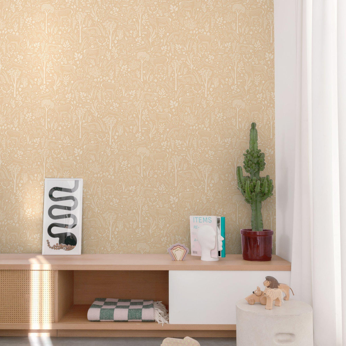 Galerie GDLD3421 Little Dreamers Trees all-over Brown Wallpaper GDLD3421 Brown Wallpaper