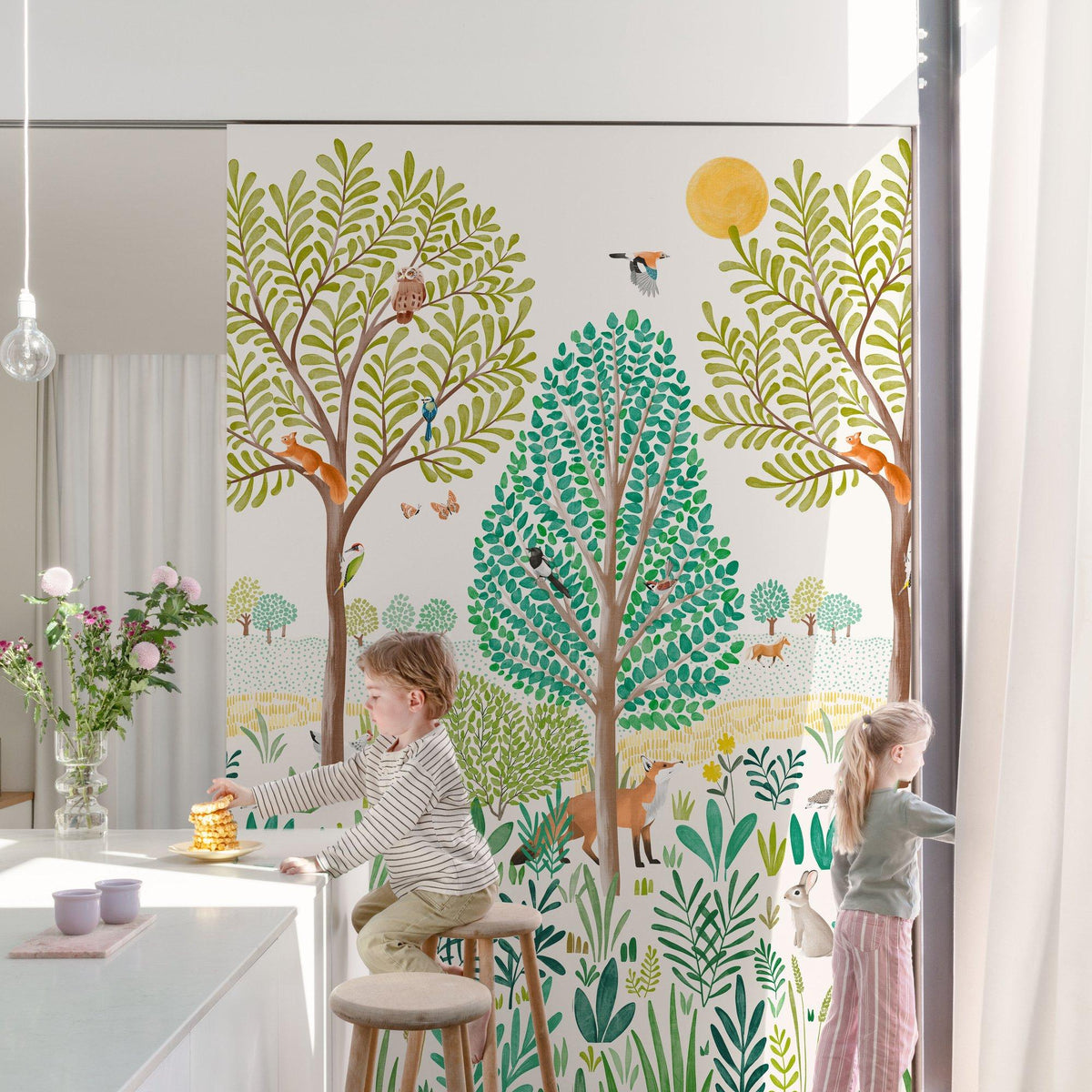 Galerie GDLD6001 Little Dreamers Landscape Multi-colored Mural GDLD6001 Multi-colored Mural