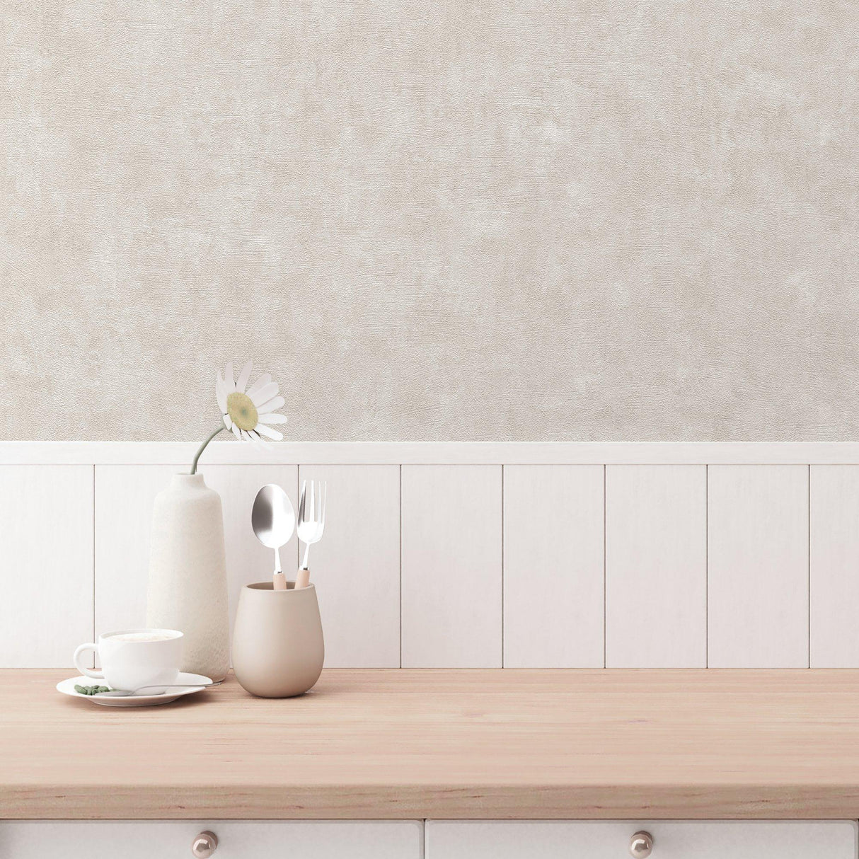 Galerie GG82118 Hygge Home Industrial Wash Motif Beige Wallpaper GG82118 Beige Wallpaper