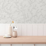 Galerie GG82121 Hygge Home Trailing Vines Motif Grey Wallpaper GG82121 Grey Wallpaper