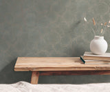 Galerie GG82130 Hygge Home Stone Circles Motif Green Wallpaper GG82130 Green Wallpaper