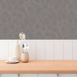 Galerie GG82131 Hygge Home Stone Circles Motif Brown Wallpaper GG82131 Brown Wallpaper