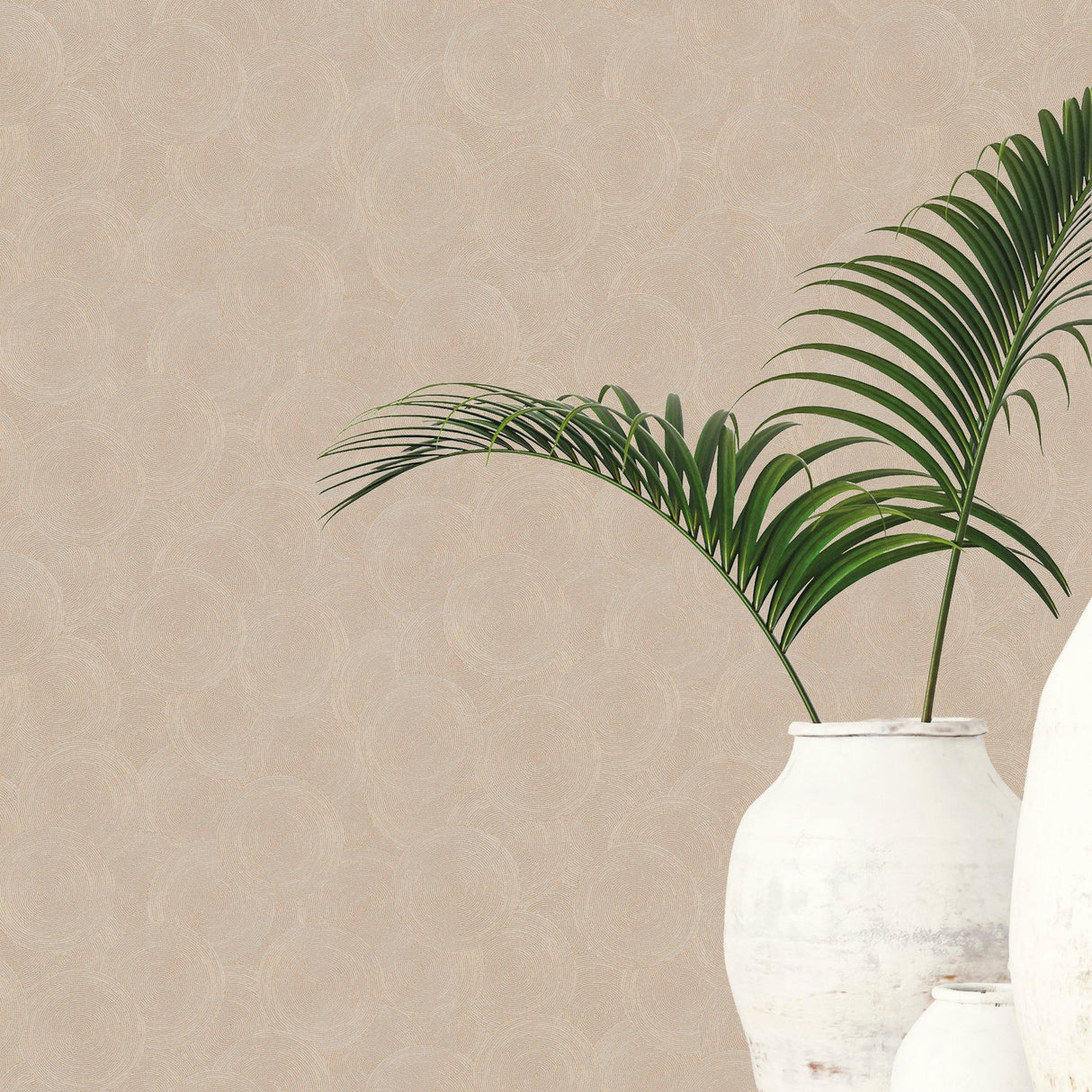 Galerie GG82133 Hygge Home Stone Circles Motif Brown Wallpaper GG82133 Brown Wallpaper